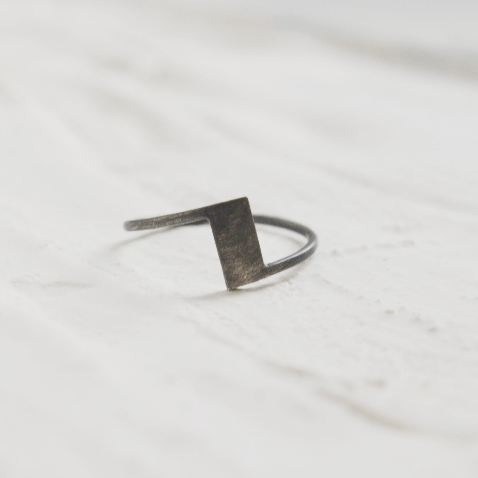 Geometric line ring N°27 AgJc  - 2