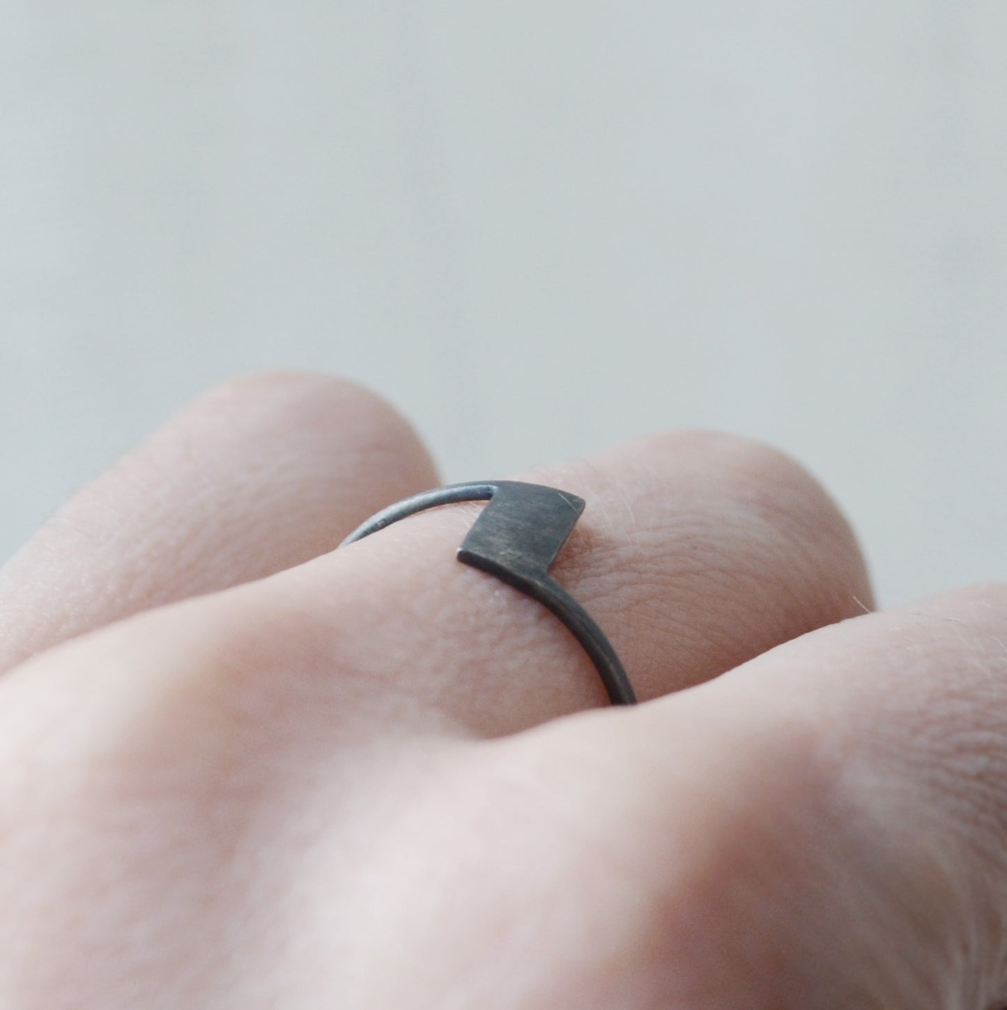 Geometric line ring N°27 AgJc  - 4