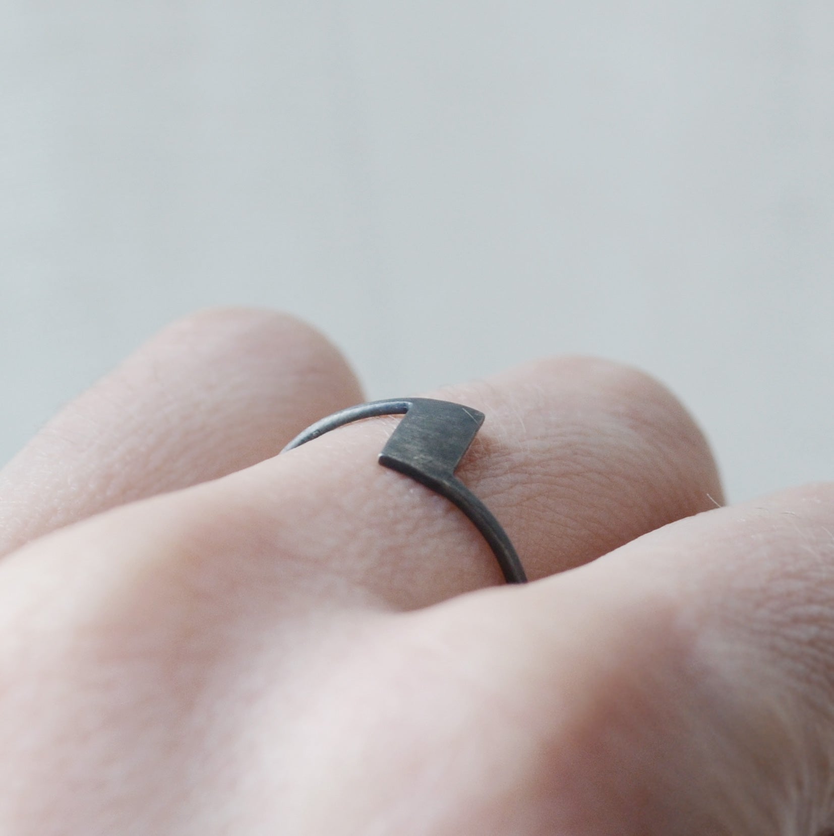 Geometric line ring N°27 AgJc  - 4