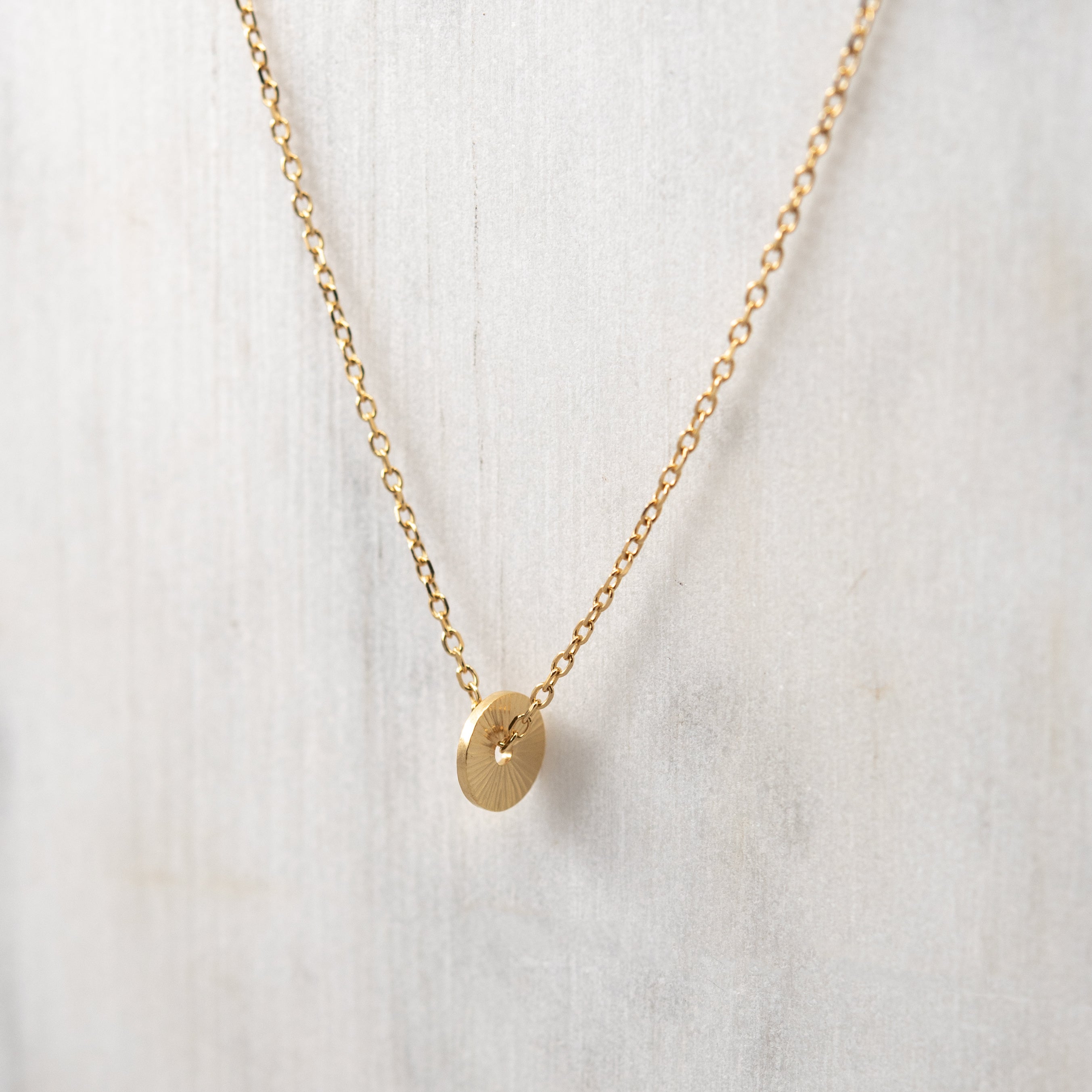 Handmade Vermeil Sun Necklace | Minimalist Pendant – AgJc