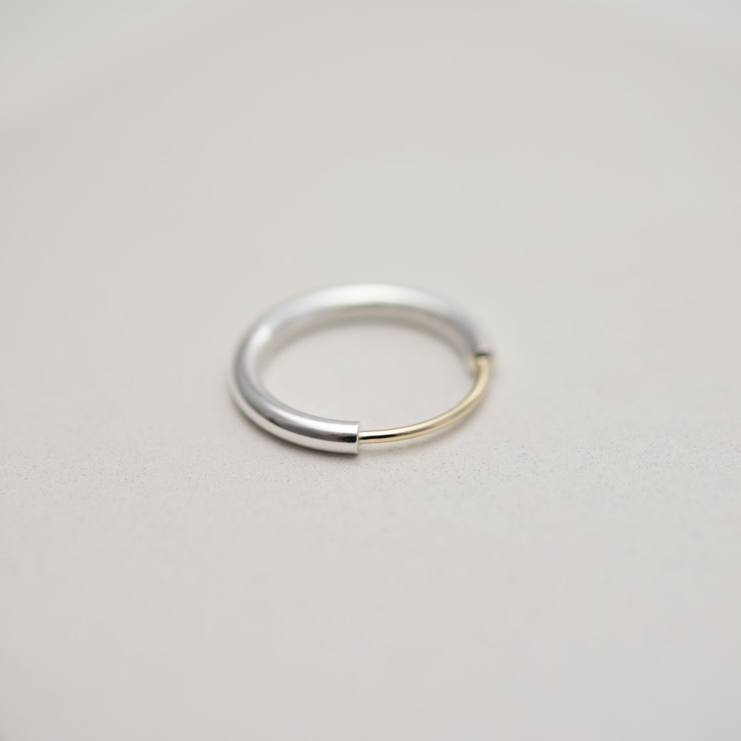 Arch silver and gold ring by AgJc