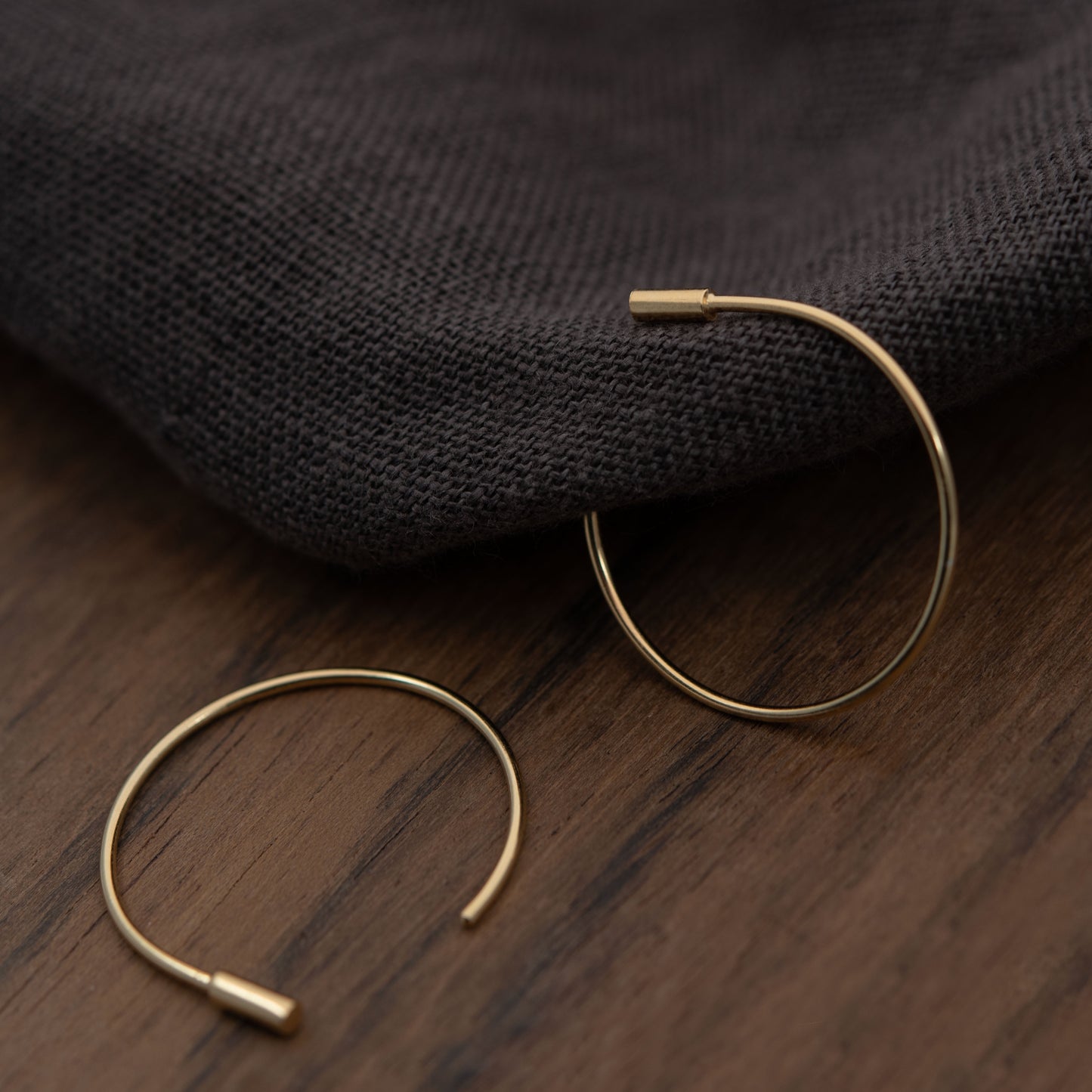 Open hoops gold plated N°13