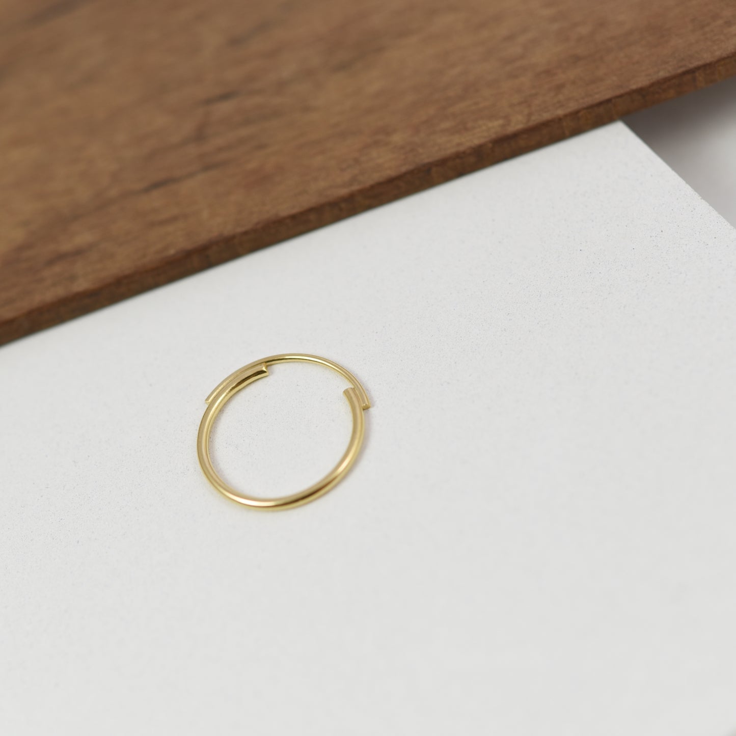 Thin gold plated silver Ring Featuring Interlocking Circle Arcs n°7 AgJc -3