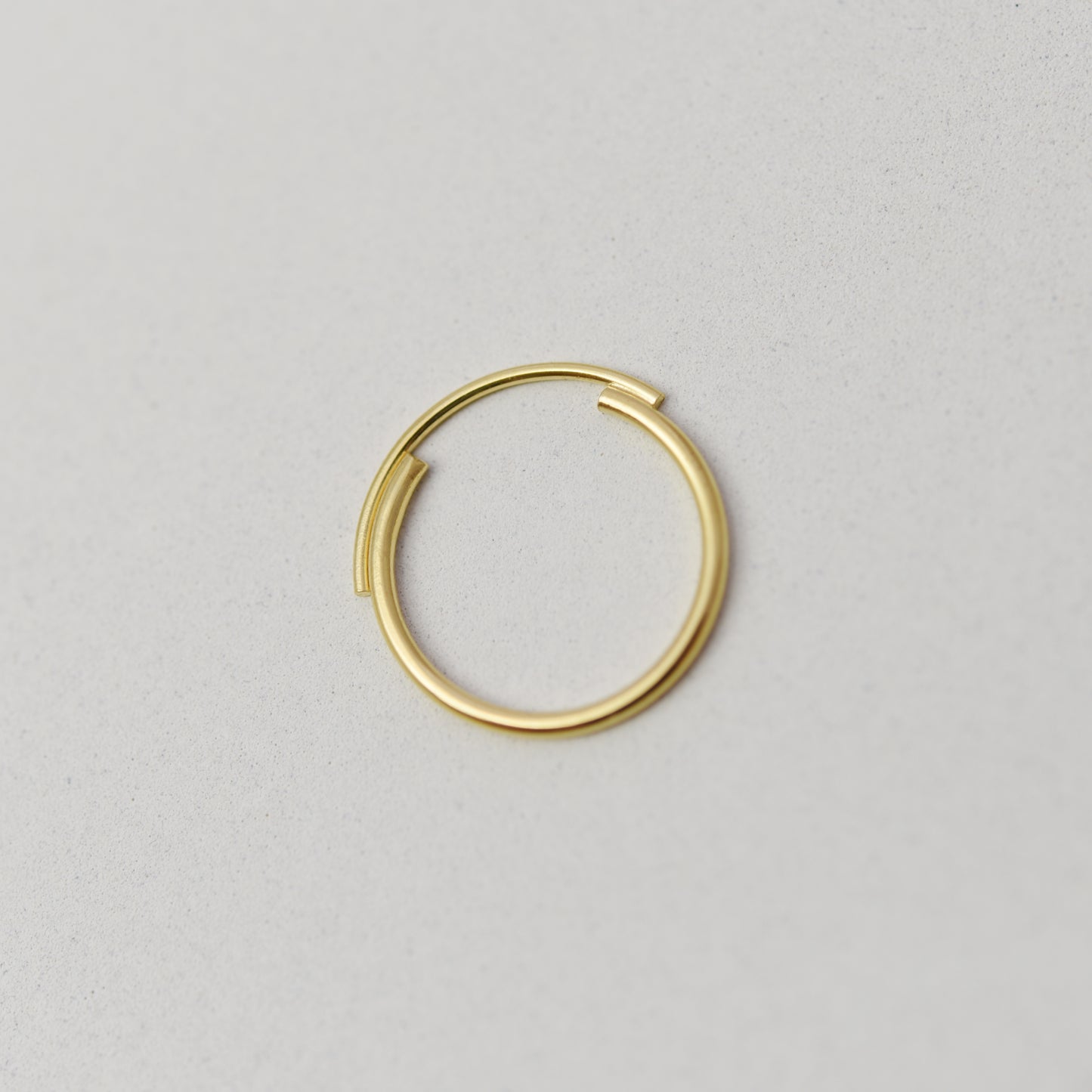 Thin gold plated silver Ring Featuring Interlocking Circle Arcs n°7 AgJc -8