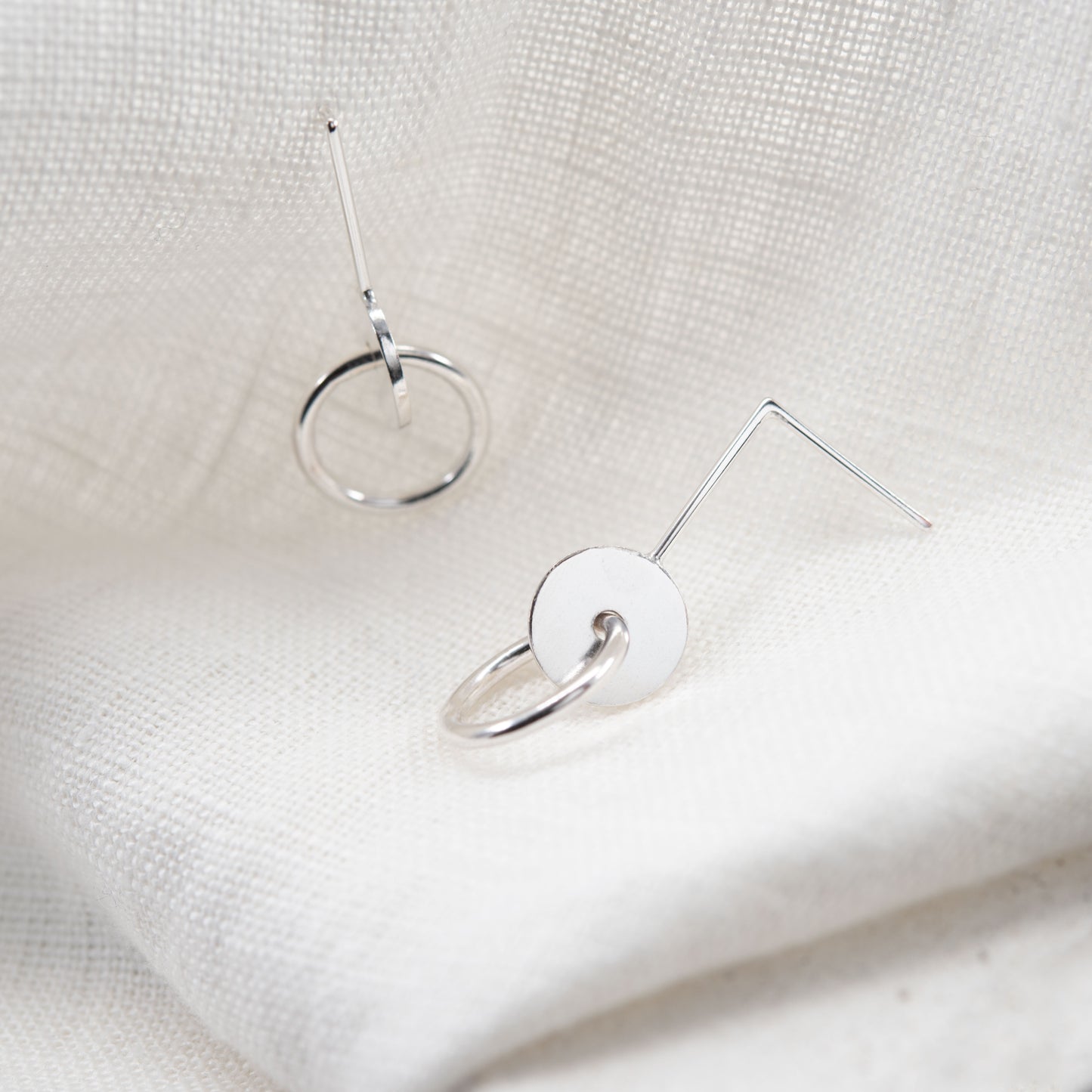 Interlocking circles earrings N°11 in silver or gold plated silver
