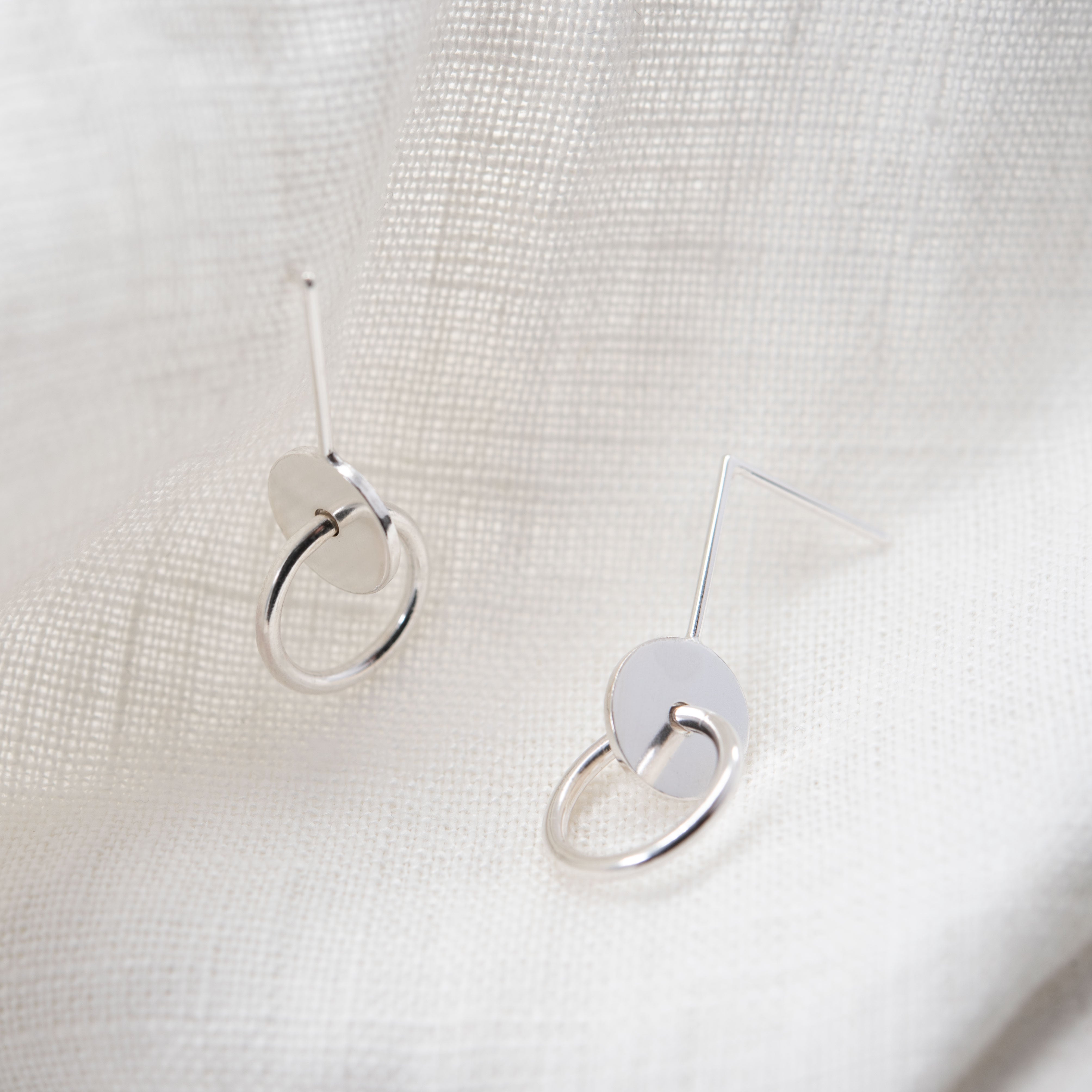 Interlocking circles earrings N°11 in silver or gold plated silver – AgJc
