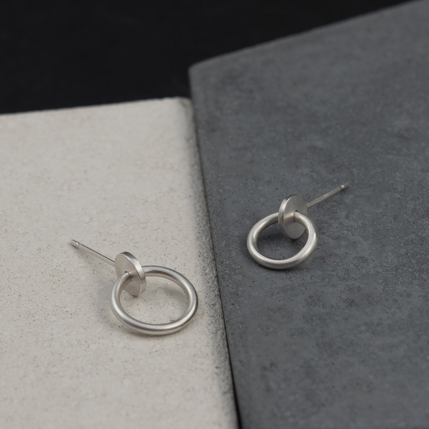 Pair of silver studs handmade by AgJc duo