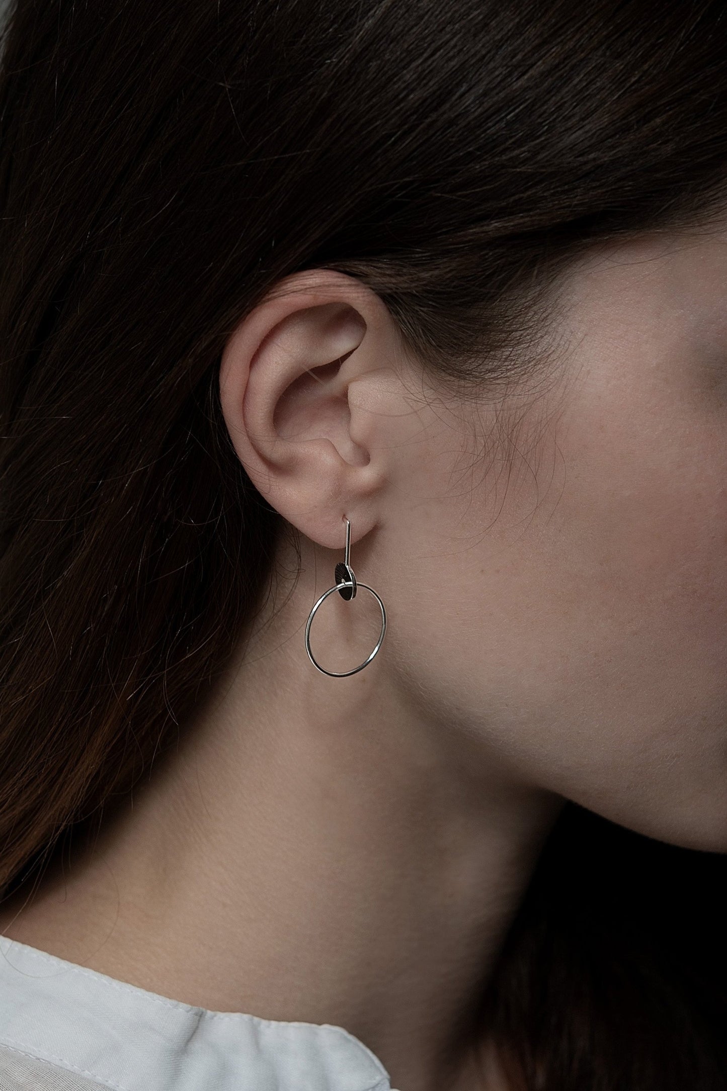 Long silver earrings by AgJc