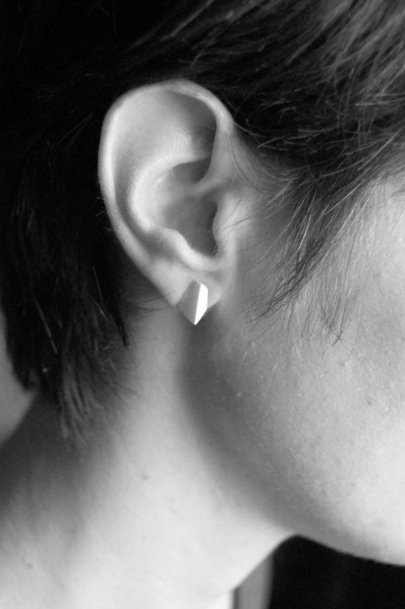 Geometric stud earrings N°1 AgJc  - 2