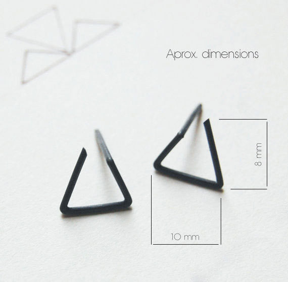 Line triangle earrings N°6 AgJc  - 3