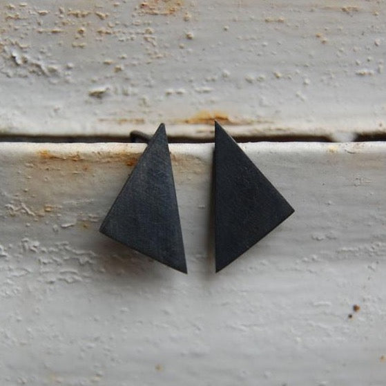 Geometric pendants earrings N°8 AgJc Oxidized / 1mm - 1
