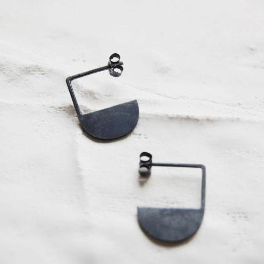 Geometric pendants earrings N°11 AgJc  - 1