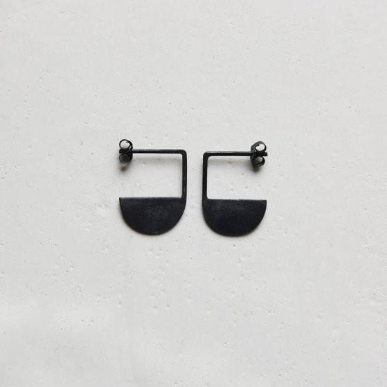 Geometric pendants earrings N°11 AgJc  - 2