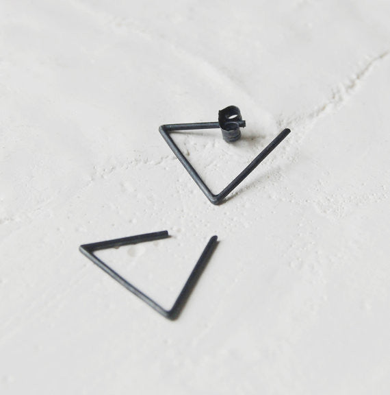 Triangle hoop earrings N°24 AgJc  - 2