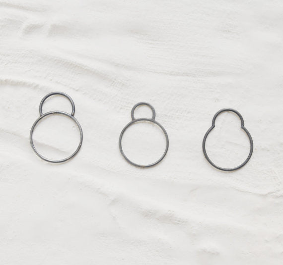 Set of silver rings N°30 and earrings N°22 AgJc  - 4