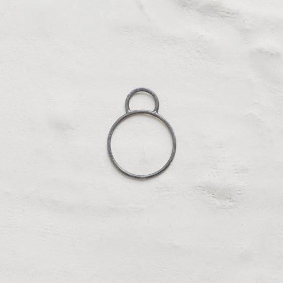 Circle line ring N°31 AgJc Oxidized - 1