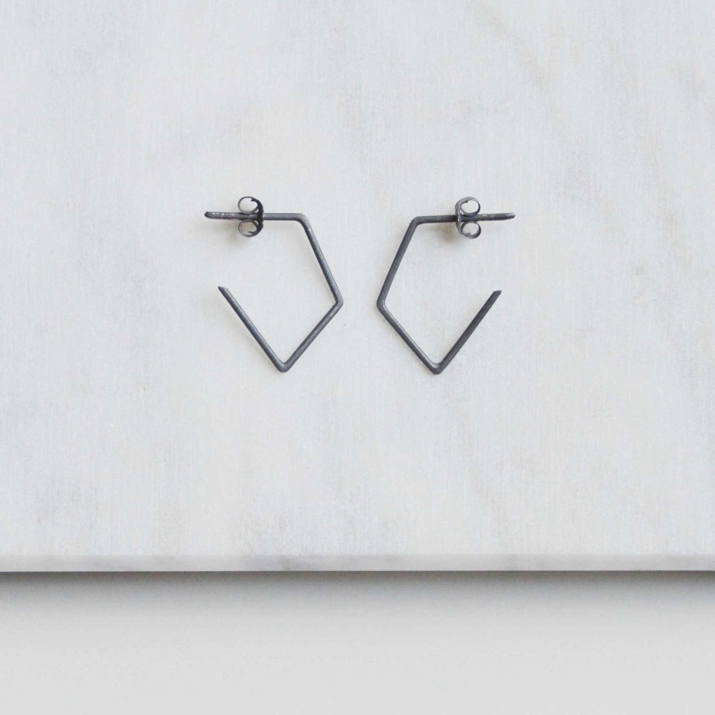 Geometric minimal earrings N°41 AgJc  - 3