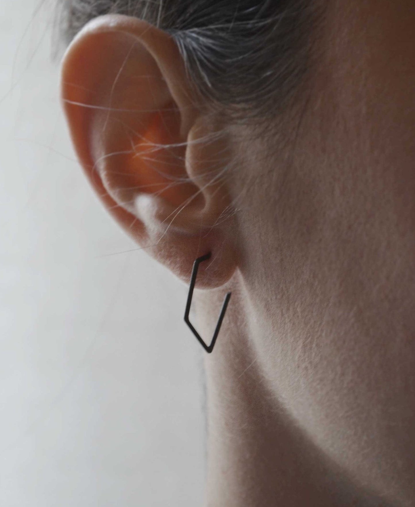 Geometric minimal earrings N°41 AgJc  - 2