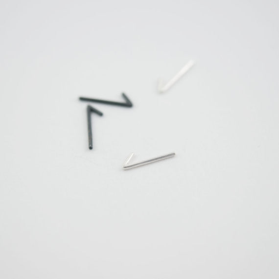 Geometric tiny stud earrings N°42 AgJc  - 1