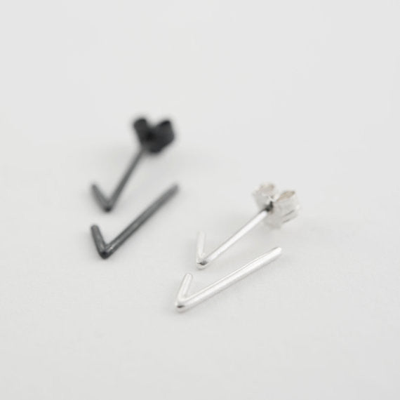 Geometric tiny stud earrings N°42 AgJc  - 2