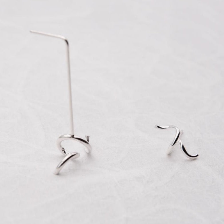 Mismatched earrings silver | Asymmetrical earrings N°3