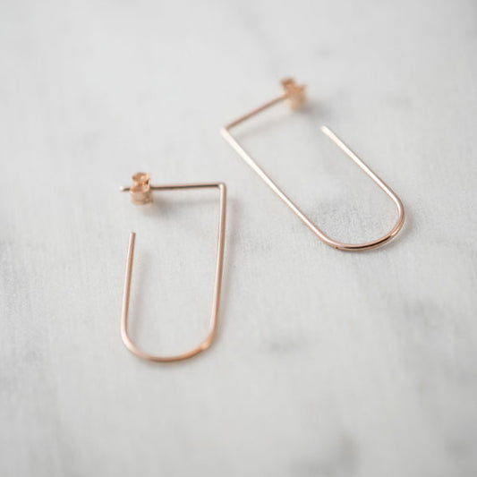 Minimalist line pendants N°5 in silver or Rose gold plated silver AgJc  - 1