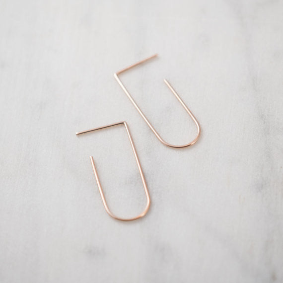 Minimalist line pendants N°5 in silver or Rose gold plated silver AgJc  - 3