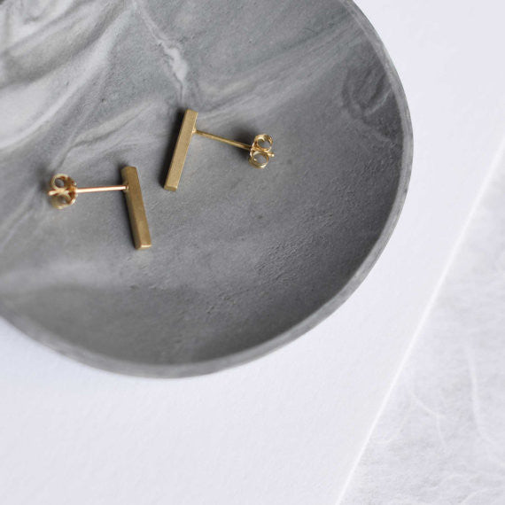Tiny line earrings N°6 in silver or in gold filled AgJc  - 2